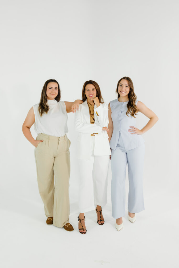 Team of female entrepreneurs from digital marketing agency during personal branding photoshoot